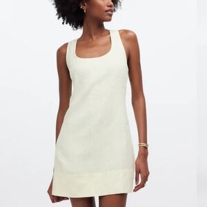 Madewell Cream Sleeveless Mini Dress